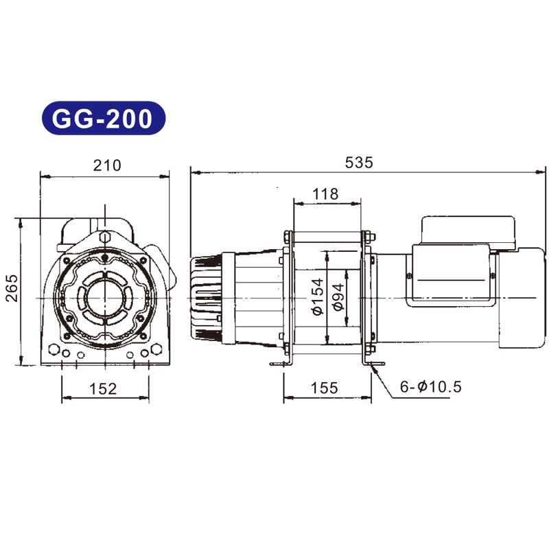 GG-200規格圖